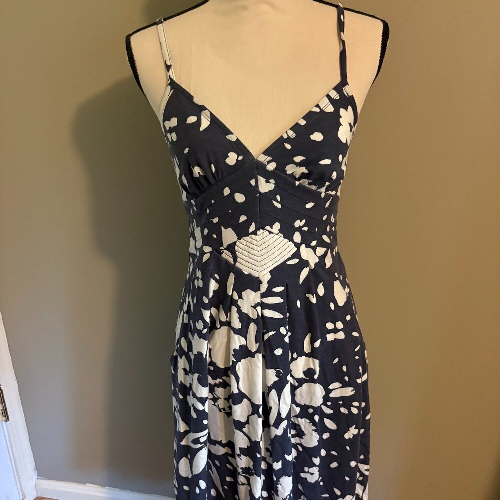 NWOT American Eagle Blue & White Sundress WITH POCKETS Size Medium